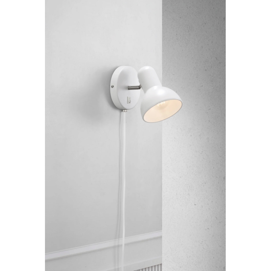 Nordlux - Sienas lampa TEXAS 1xE27/60W/230V balta