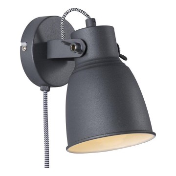 Nordlux - Sienas starmetis ADRIAN 1xE27/25W/230V antracīta