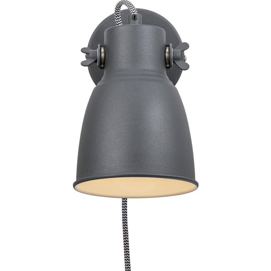 Nordlux - Sienas starmetis ADRIAN 1xE27/25W/230V antracīta