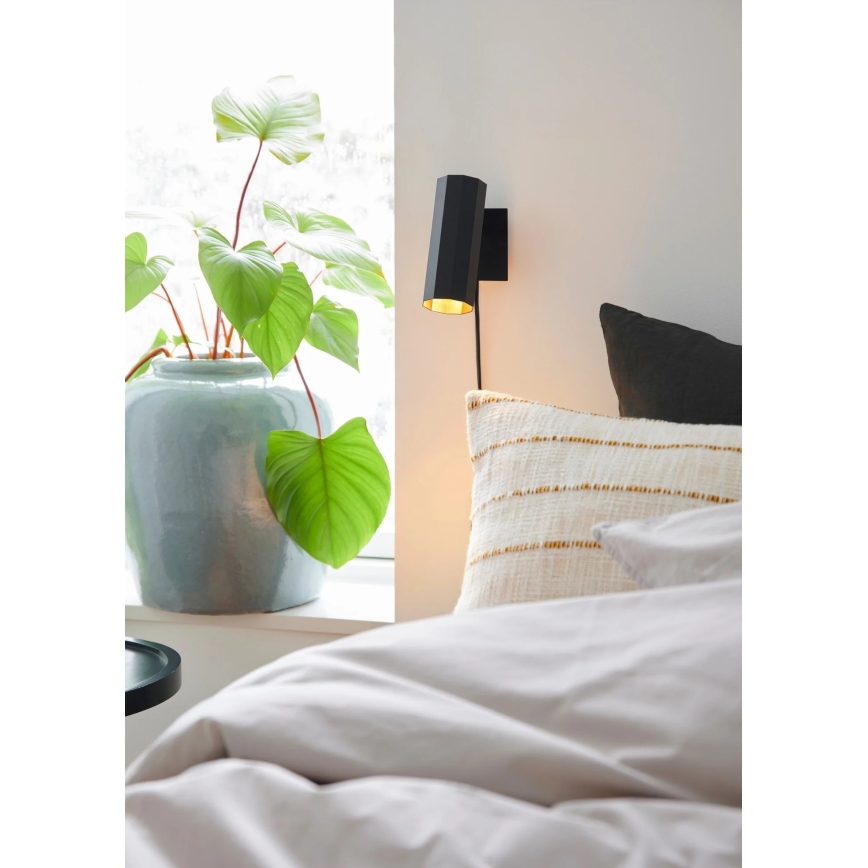 Nordlux - Sienas starmetis ALANIS 1xGU10/15W/230V melna