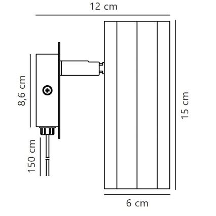 Nordlux - Sienas starmetis ALANIS 1xGU10/15W/230V zelta