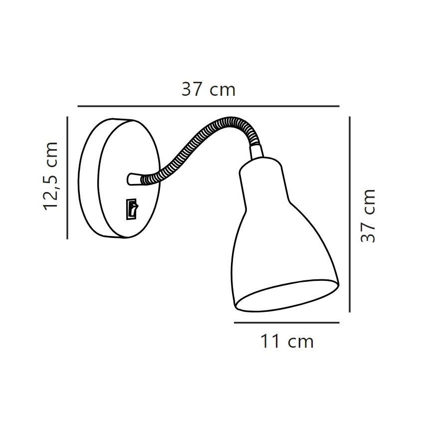 Nordlux - Nástěnné flexible Starmetis CYCLONE 1xE14/15W/230V balta
