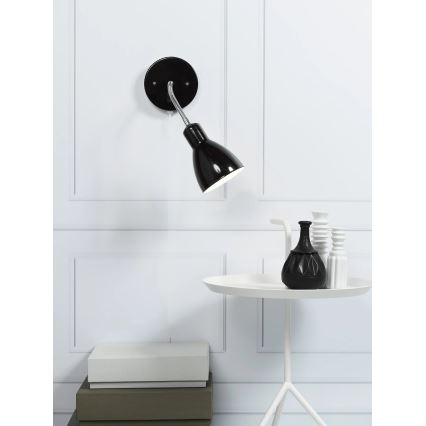 Nordlux - Pielāgojams sienas starmetis CYCLONE 1xE14/15W/230V melna