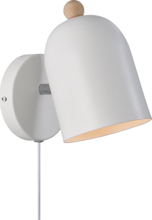 Nordlux - Sienas starmetis GASTON 1xE27/15W/230V balta