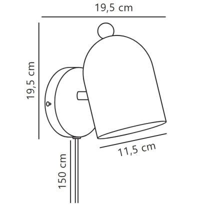 Nordlux - Sienas starmetis GASTON 1xE27/15W/230V rozā