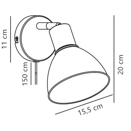 Nordlux - Sienas starmetis POP 1xE27/18W/230V bēša