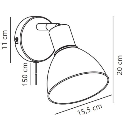 Nordlux - Sienas starmetis POP 1xE27/18W/230V melna/spīdīgi hromēts