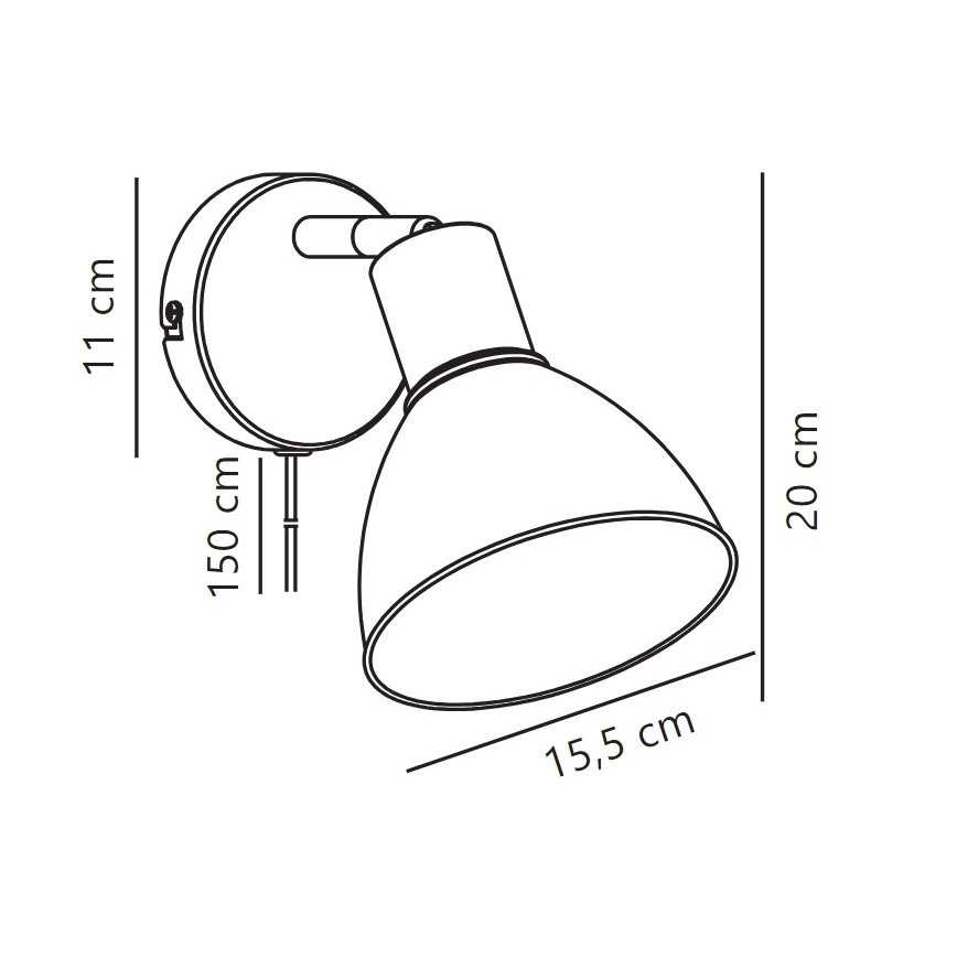 Nordlux - Sienas starmetis POP 1xE27/18W/230V melna/spīdīgi hromēts
