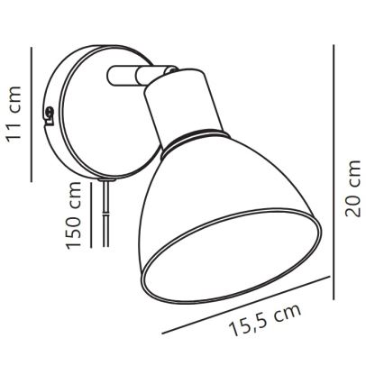 Nordlux - Sienas starmetis POP 1xE27/18W/230V piparmētru krāsa