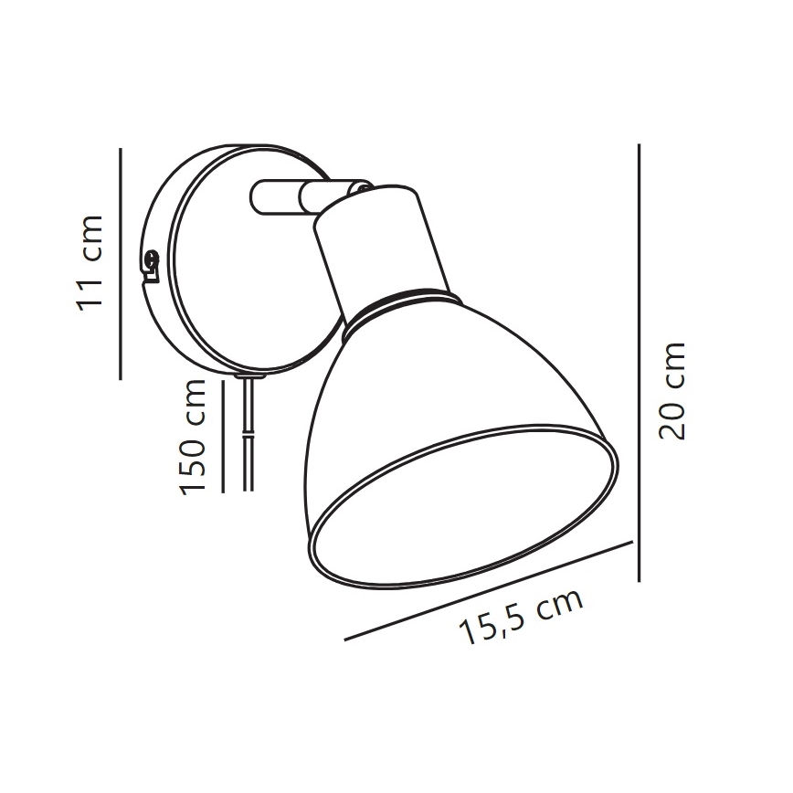 Nordlux - Sienas starmetis POP 1xE27/18W/230V piparmētru krāsa