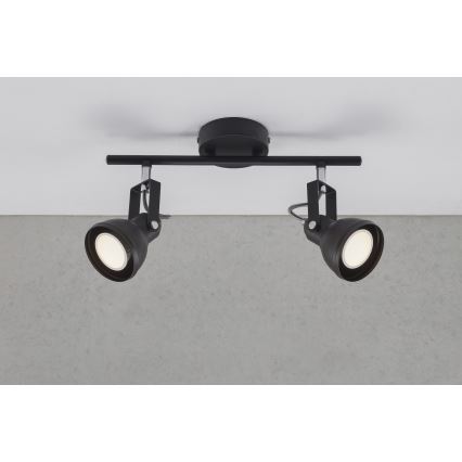 Nordlux - Starmetis ASLAK 2xGU10/35W/230V melna