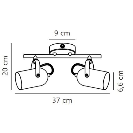 Nordlux - Starmetis LOTUS 2xE14/40W/230V