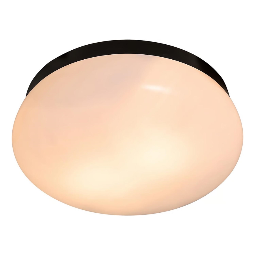 Nordlux - Vannas istabas griestu lampa FOAM 2xE27/55W/230V IP44 melna