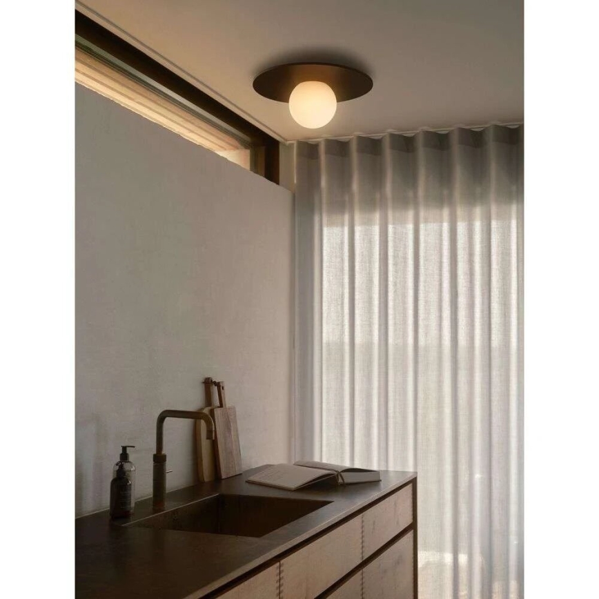 Nordlux - Vannas istabas griestu lampa SIONA 1xE27/60W/230V IP44 melna