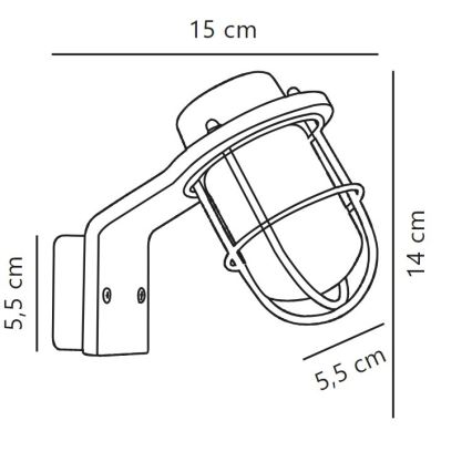 Nordlux - Vannas istabas sienas lampa MARINA 1xG9/40W/230V IP44 melna