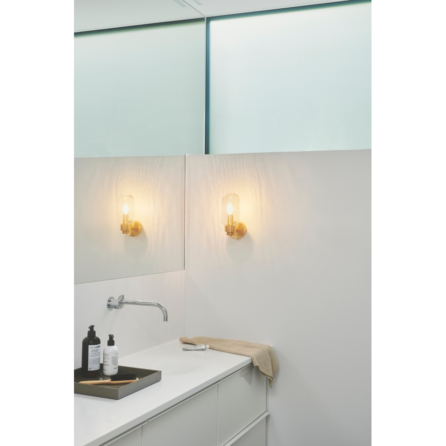 Nordlux - Vannas istabas sienas lampa TUTAN 1xE14/25W/230V IP44 misiņš
