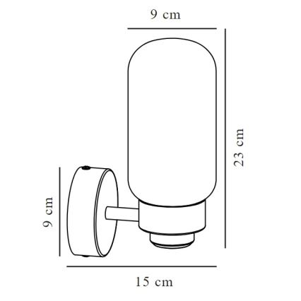 Nordlux - Vannas istabas sienas lampa TUTAN 1xE14/25W/230V IP44 misiņš