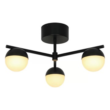 Nordlux - Virsapmetuma lustra CONTINA 3xG9/5W/230V melna