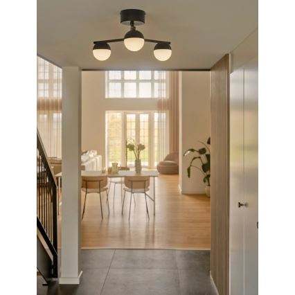 Nordlux - Virsapmetuma lustra CONTINA 3xG9/5W/230V melna