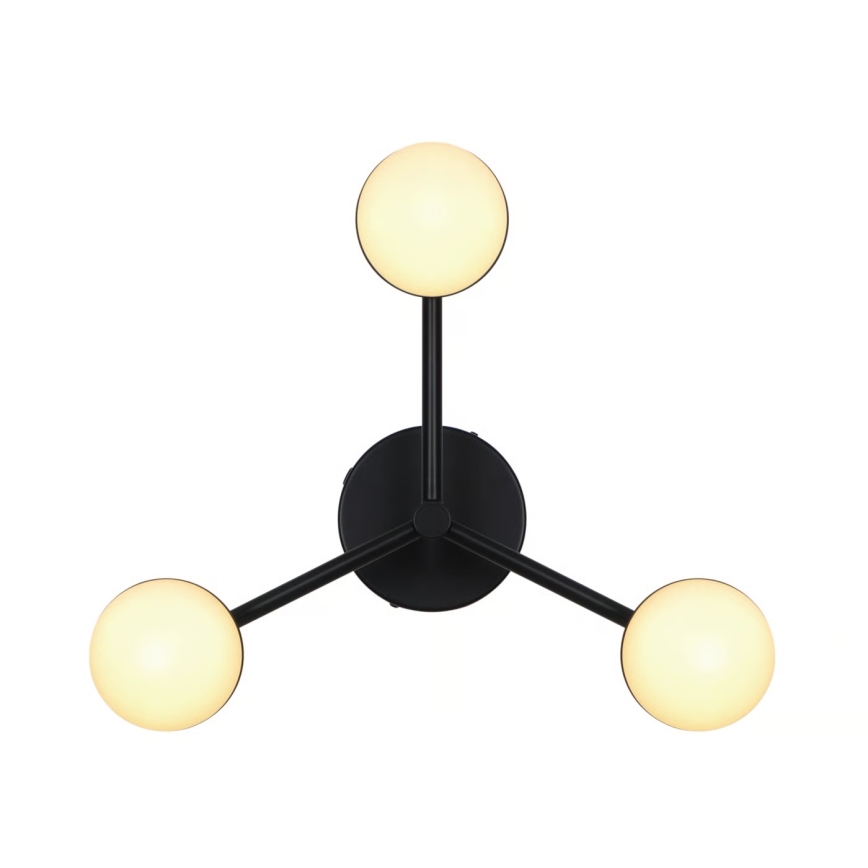 Nordlux - Virsapmetuma lustra CONTINA 3xG9/5W/230V melna
