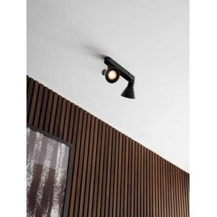 Nordlux - Virziena gaismeklis EIK 2xGU10/35W/230V melns