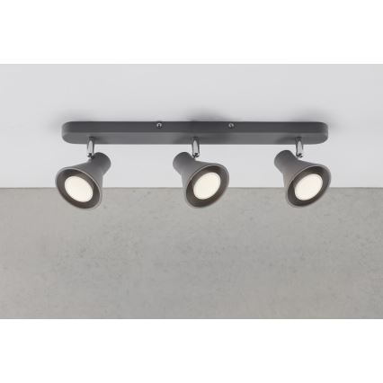 Nordlux - Virziena gaismeklis EIK 3xGU10/35W/230V pelēks