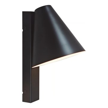 Nordlux - WILMER sienas lampa ar USB 1xE14/40W/230V, melna