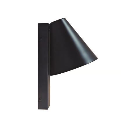 Nordlux - WILMER sienas lampa ar USB 1xE14/40W/230V, melna