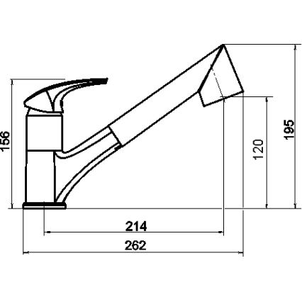 Novaservis - Izlietnes jaucējkrāns METALIA ar izvelkamu izsmidzinātāju, spīdīgs hroms