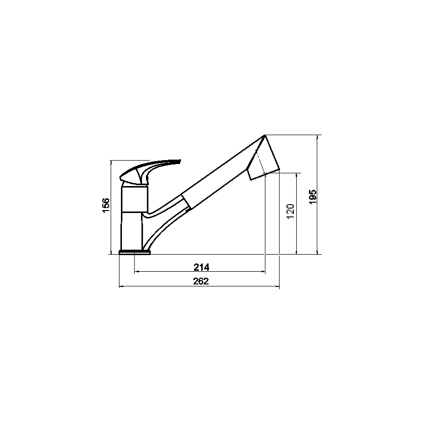 Novaservis - Izlietnes jaucējkrāns METALIA ar izvelkamu izsmidzinātāju, spīdīgs hroms