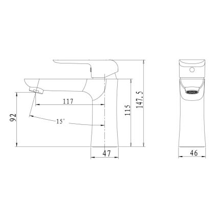 Novaservis - Izlietnes jaucējkrāns NOBLESS TINA, balts