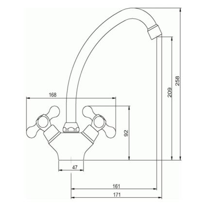 Novaservis - Izlietnes jaucējkrāns TITANIA RETRO spīdīgs hroms