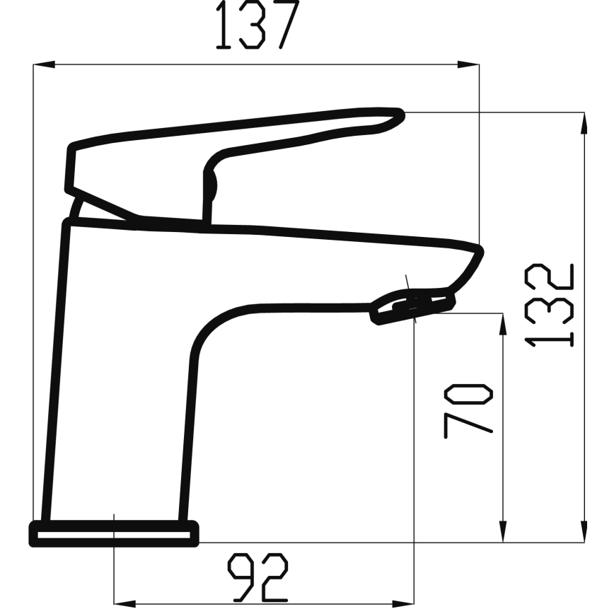 Novaservis - Izlietnes krāns METALIA 13,2 cm spīdīgi hromēts