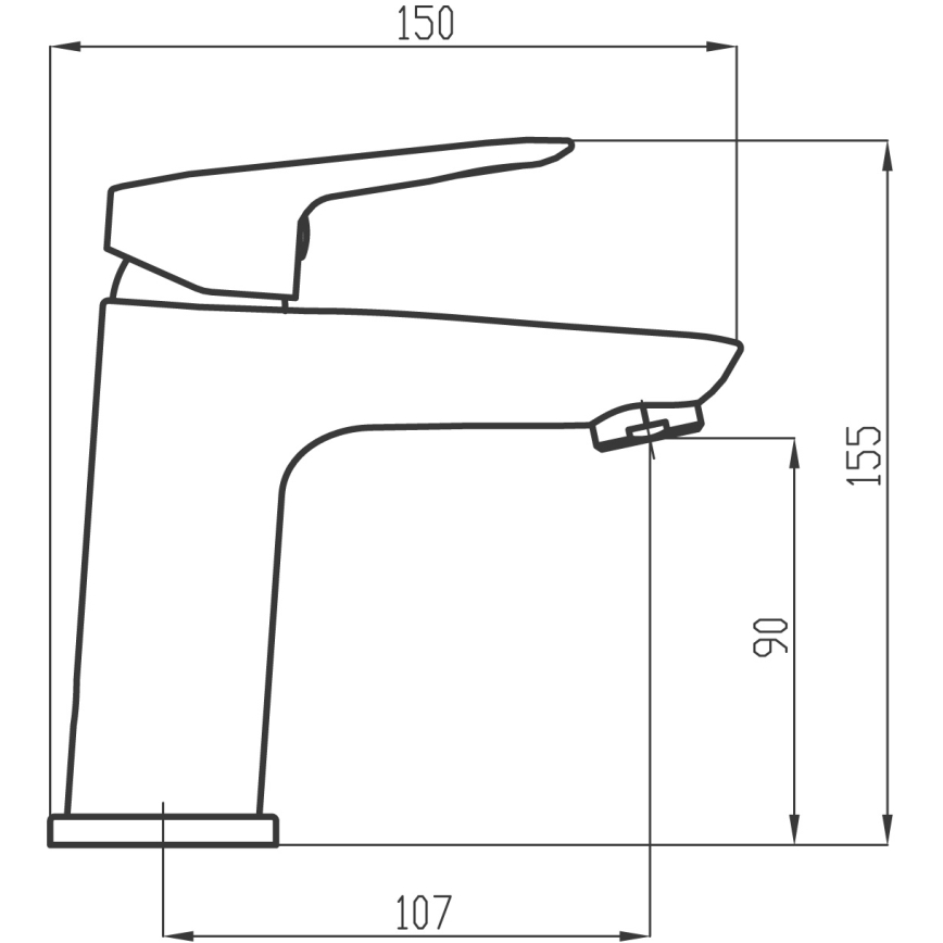Novaservis - Izlietnes krāns METALIA 15,5 cm spīdīgi hromēts