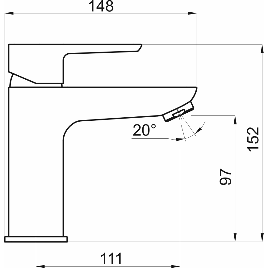 Novaservis - Izlietnes krāns METALIA ECO 15,2 cm spīdīgi hromēts