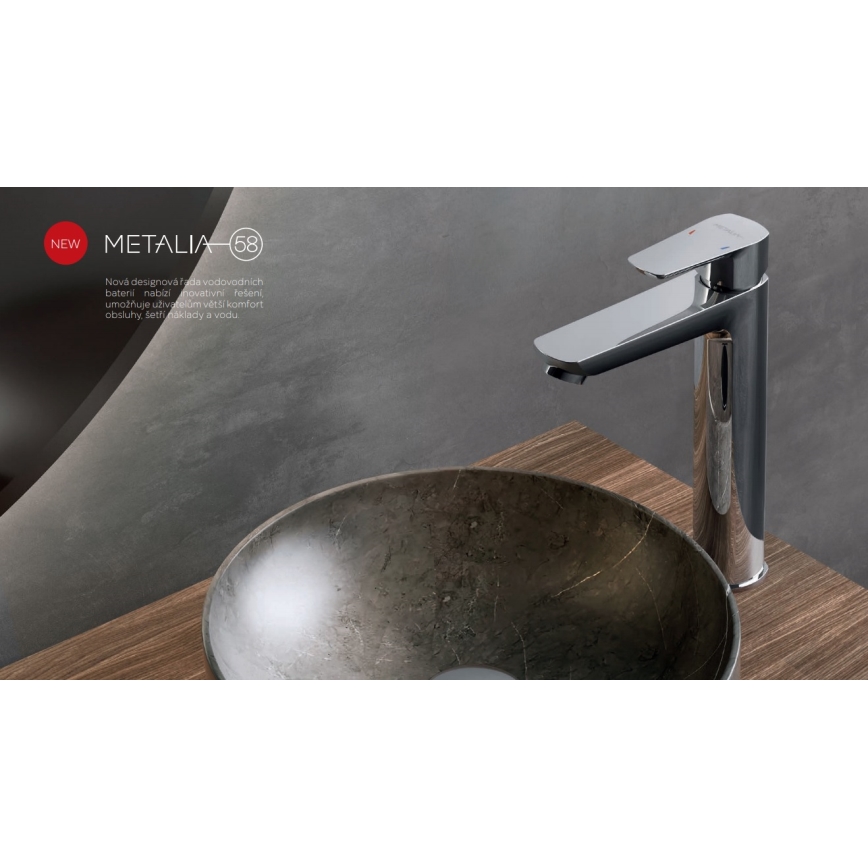 Novaservis - Izlietnes krāns METALIA ECO 25,7 cm spīdīgi hromēts