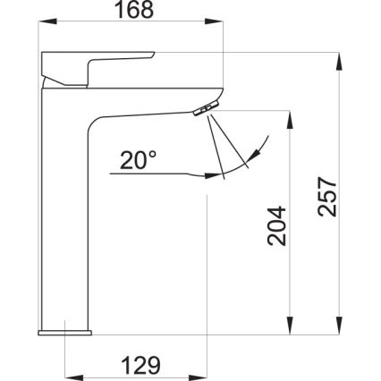 Novaservis - Izlietnes krāns METALIA ECO 25,7 cm spīdīgi hromēts