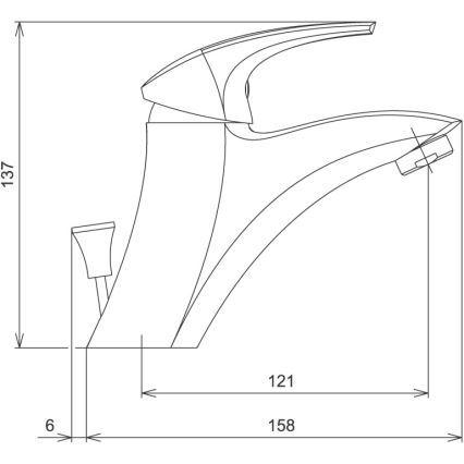 Novaservis - METALIA izlietnes jaucējkrāns, balts
