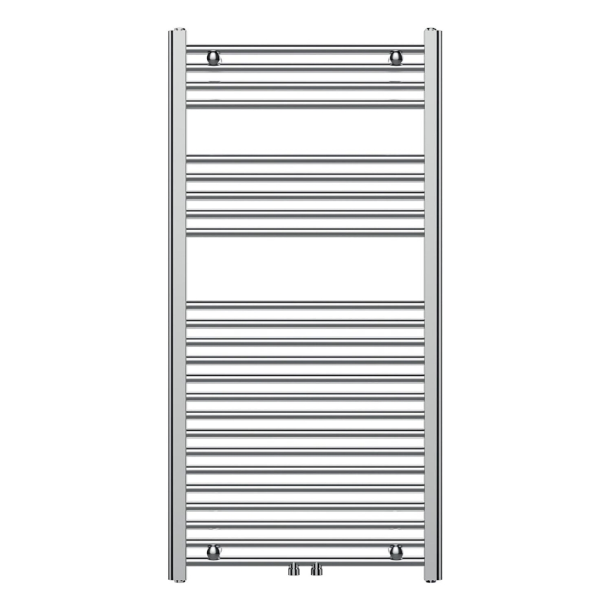 Novaservis - Vannas istabas kāpņu tipa dvieļu radiators 423W/230V 120x60 cm spīdīgs hroms taisns