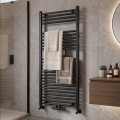 Novaservis - Vannas istabas kāpņu tipa dvieļu radiators 644W/230V 120x60 cm melns taisns