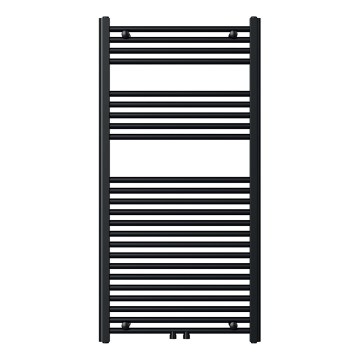 Novaservis - Vannas istabas kāpņu tipa dvieļu radiators 644W/230V 120x60 cm melns taisns