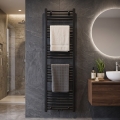 Novaservis - Vannas istabas kāpņu veida dvieļu radiators 648W/230V 160x45 cm melns taisns