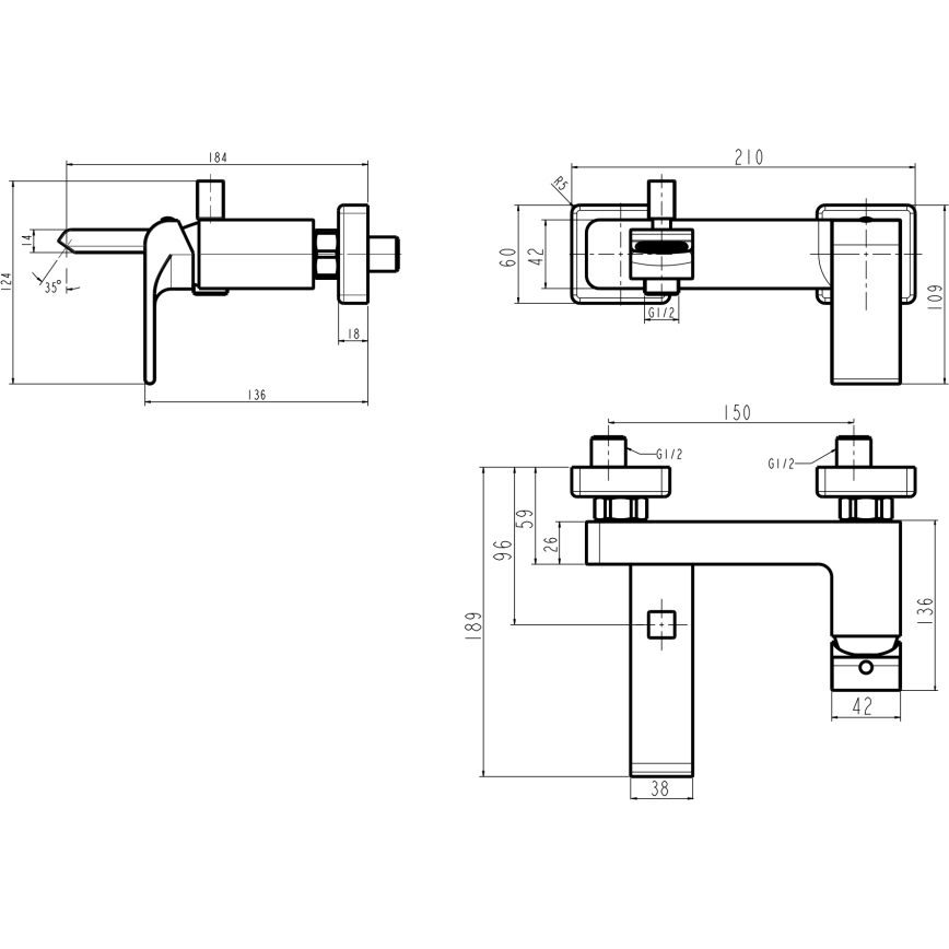 Novaservis - Vannas jaucējkrāns NOBLESS SHARP spīdīgs hroms