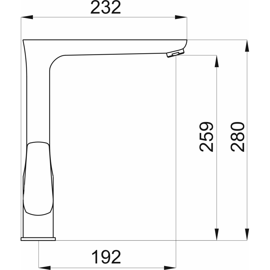 Novaservis - virtuves izlietnes jaucējkrāns METALIA, spīdīgs hroms