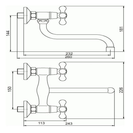 Novaservis - Virtuves/izlietnes jaucējkrāns TITANIA RETRO spīdīgs hroms