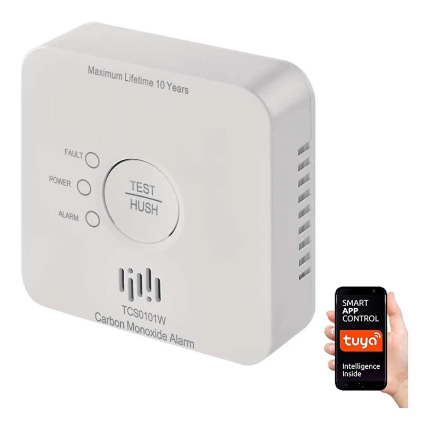 Oglekļa monoksīda detektors GoSmart 2xAA Wi-Fi Tuya