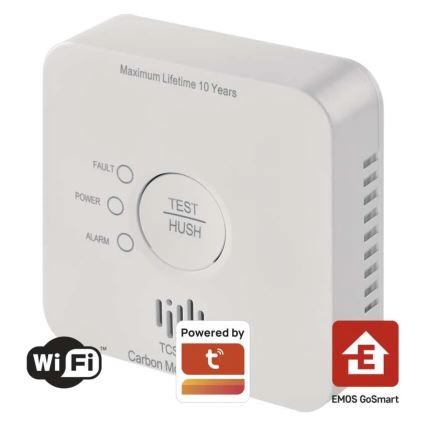 Oglekļa monoksīda detektors GoSmart 2xAA Wi-Fi Tuya