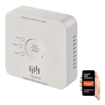 Ogļskābes monoksīda detektors GoSmart 2xAA Wi-Fi Tuya