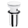 OMNIRES A706BM - Izlietnes noteka CLICK-CLACK d. 6,6 cm matēts balts