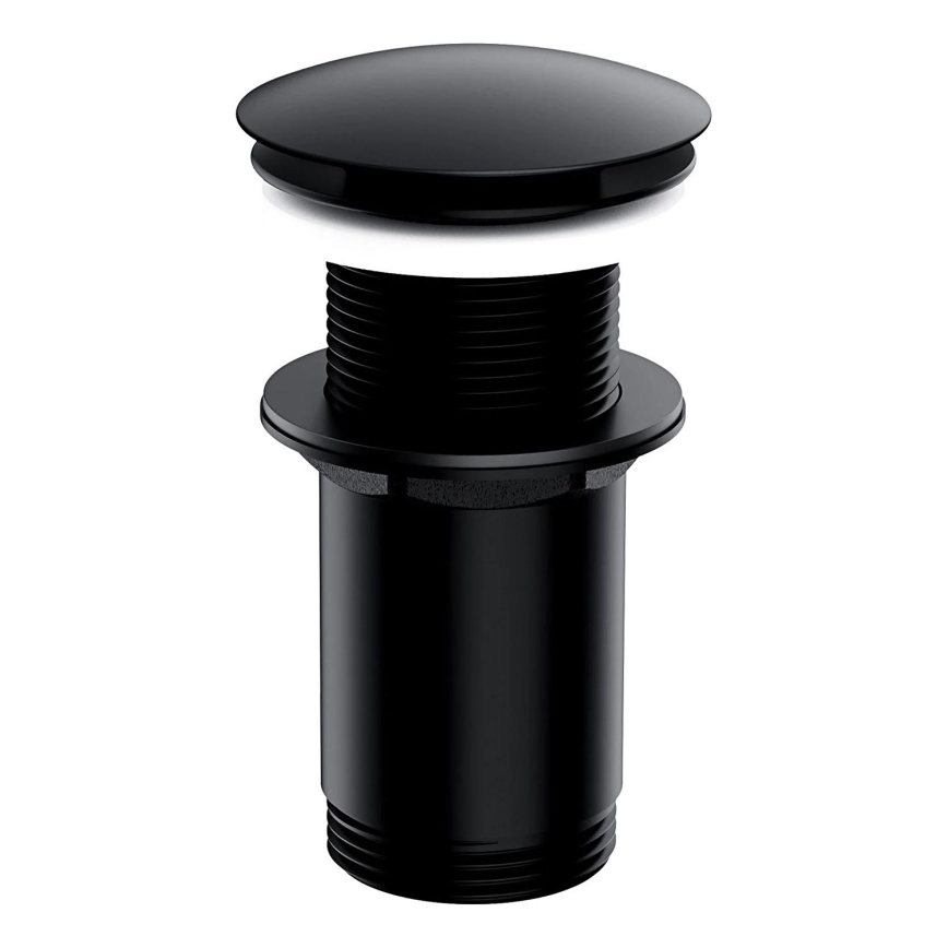 OMNIRES A716BL - Izlietnes noteka CLICK-CLACK d. 6,6 cm daļēji matēts melna
